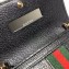 Gucci Web Ophidia GG Chain Wallet 546592 Leather Black 2019