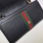 Gucci Web Ophidia GG Chain Wallet 546592 Leather Black 2019