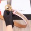 Gucci GG Supreme Belt with G Buckle 35mm Width Pink Leather 