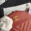 Chanel Chevron Round Pattern Vintage Chain Shoulder Bag Lobster Pink 2018
