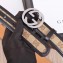 Gucci GG Supreme Belt with G Buckle 35mm Width Black Leather 
