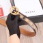 Gucci GG Supreme Belt with G Buckle 35mm Width Brown Leather 
