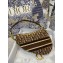 DIOR Brown Dior Oblique Embroidered Velvet SADDLE BAG 2020