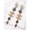 Chanel Long Earrings with CC and Triangle Pendant AB0281 2018