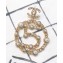 Chanel Earrings with 5 Large Ring Pendant  AB0273 Gold/Pearly White 2018