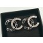 Chanel Crystal and Leather CC Earrings Black/Crystal/Silver 2018