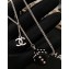 Chanel Small Necklace with Dice Pendant Silver/Black/Crystal 2018