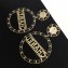 Chanel Band Large Ring Earrings AB0089 Black/Gold 2018