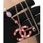Chanel Beads CC Pendant Necklace Pink/Red 2018