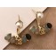 Chanel Stone Drop Short Earrings Blue/Black 2018