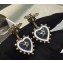Dior L'Atelier du Cœur Earrings with Beads and Heart Pendant Blue 2018