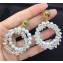 Celine Pearl and Crystal Hoop Earring 2018