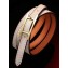 Hermes Quilting Leather Bracelet/Choker White/Gold