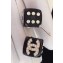 Chanel Dice Stud Earrings AB0033 Silver/Black/Crystal 2018