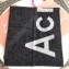 Acne Studios Logo Cashmere Scarf 50x220CM Black/Grey