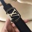 Louis Vuitton LV 38MM Black with Silver Buckle 
