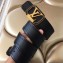 Louis Vuitton LV 38MM Black with Gold Buckle 