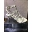 Valentino Heel 6.5cm Cage Rockstud Sandals All Over White 2019