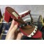 Valentino Heel 6.5cm Rockstud Multicolored Trims Mules Sandals 2019
