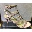 Valentino Heel 6.5cm Cage Rockstud Sandals Pink 2019