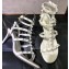Valentino Heel 6.5cm Cage Rockstud Sandals All Over White 2019