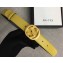 Gucci Width 3cm Leather Belt Yellow With Interlocking G Buckle