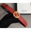 Gucci Width 3cm Leather Belt Red With Interlocking G Buckle