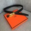 Hermes Width 2.5cm Collier De Chien Buckle Belt Black/Gold