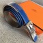 Hermes Width 2.5cm Collier De Chien Buckle Belt Blue/Silver