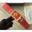 Gucci Width 4.8cm Leather Belt Red With Square Buckle