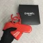 Chanel Width 5.3cm Patent Leather Belt Red with CC Logo