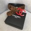 Chanel Width 5.3cm Leather Belt Leopard with Red CC Logo