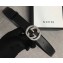 Gucci Width 3cm Leather Belt Black With Interlocking G Buckle