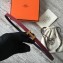 Hermes Width 1.3cm Reversible Leather Constance H Buckle Belt Date Red/Gold