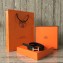 Hermes Width 1.3cm Reversible Leather Constance H Buckle Belt Black/Pink Gold