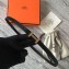 Hermes Width 1.3cm Reversible Leather Constance H Buckle Belt Black/Pink Gold