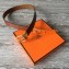 Hermes Square Buckle Leather Belt Brown/Gold