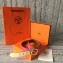 Hermes Square Buckle Leather Belt Fuchsia/Gold