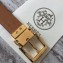 Hermes Square Buckle Leather Belt Fuchsia/Gold