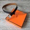 Hermes Square Buckle Leather Belt Black/Silver
