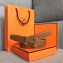 Hermes Width 3.2cm Reversible Leather Constance H Buckle Belt Brown/Gold