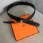 Hermes Width 3.2cm Reversible Leather Constance H Buckle Belt Black/Gold