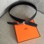 Hermes Width 3.2cm Reversible Leather Constance H Buckle Belt Navy Blue/Silver