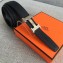 Hermes Width 3.2cm Reversible Leather Constance H Buckle Belt Navy Blue/Silver