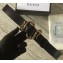 Gucci Leather Belt Black With Snake Buckle 458935