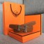 Hermes Width 3.2cm Reversible Leather Constance H Buckle Belt Brown/Silver