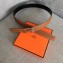 Hermes Width 3.2cm Reversible Leather Constance H Buckle Belt Brown/Silver
