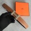 Hermes Width 3.2cm Reversible Leather Constance H Buckle Belt Brown/Silver