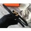 Hermes Width 1.3cm Reversible Leather Constance H Buckle Belt Black/Gold