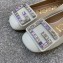 Gucci Leather Ballet Flats White With Crystal G 551434 2019